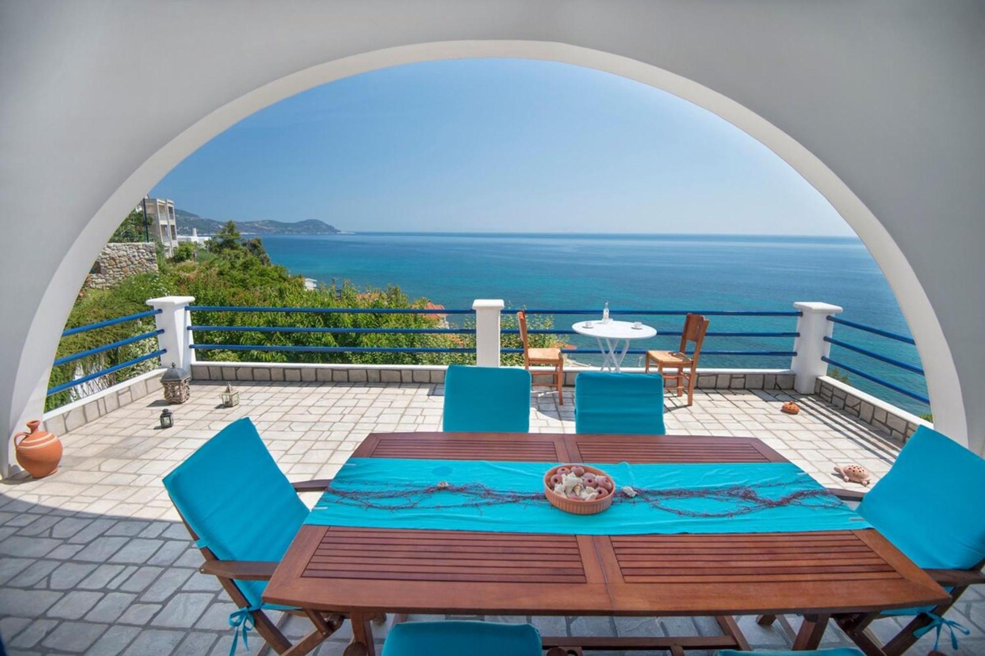Blue Dream Seaside Villa With Superb Sea Views Kími Exterior foto